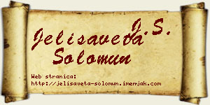 Jelisaveta Solomun vizit kartica
